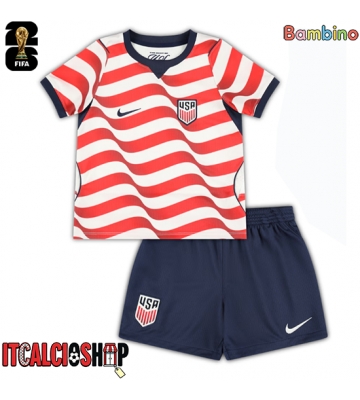 Stati Uniti Prima Maglia Bambino Mondiali 2026 Manica Corta (+ Pantaloni corti)